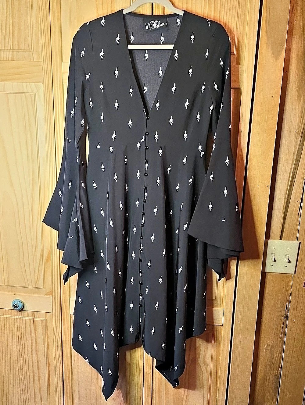 Killstar Wednesday collaboration dress Black & White Midi Dress Like New